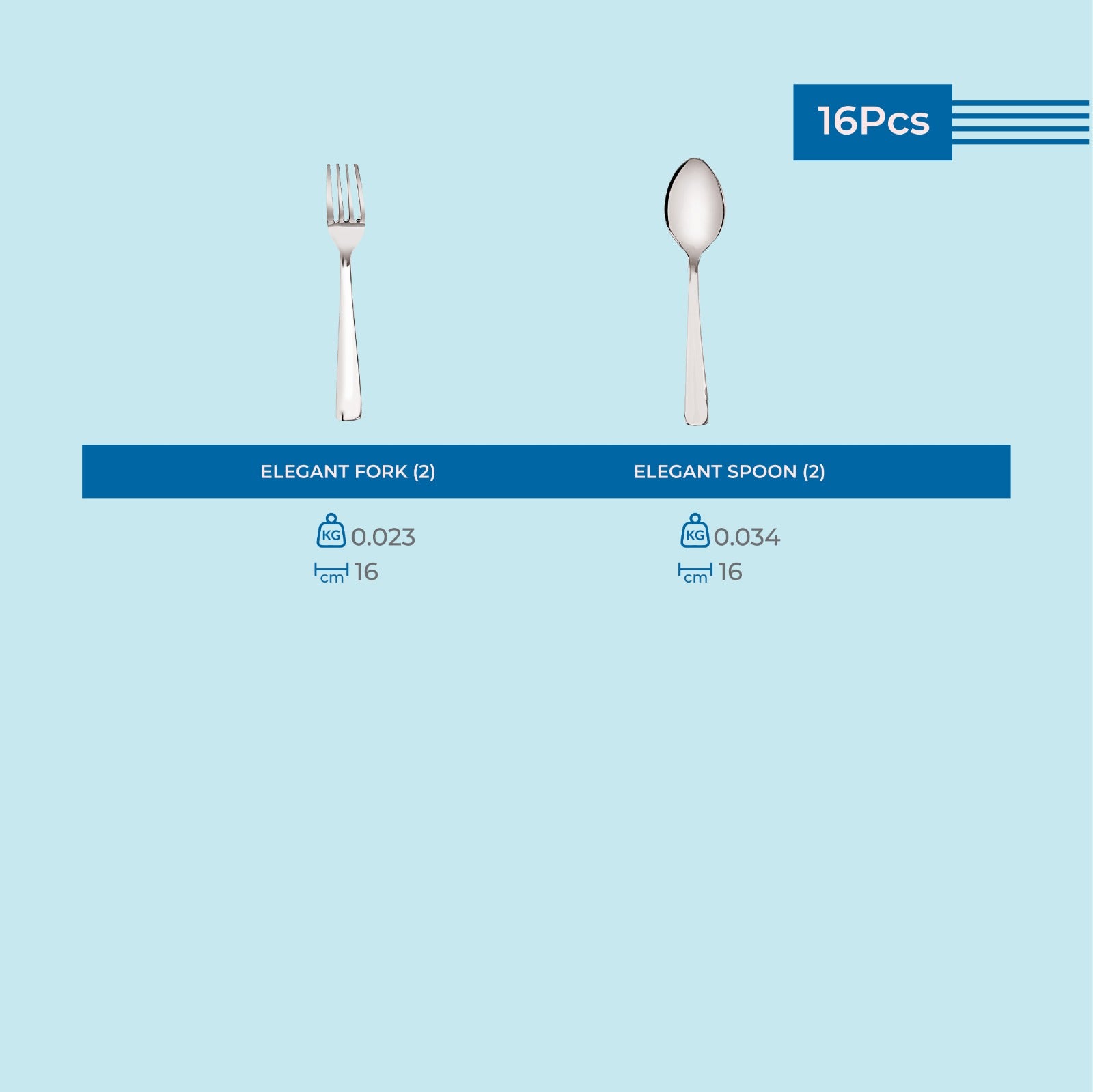 Stainless steel Dinner set of 16 Pcs, Diamond Finish/ Premium/ Laser Etching