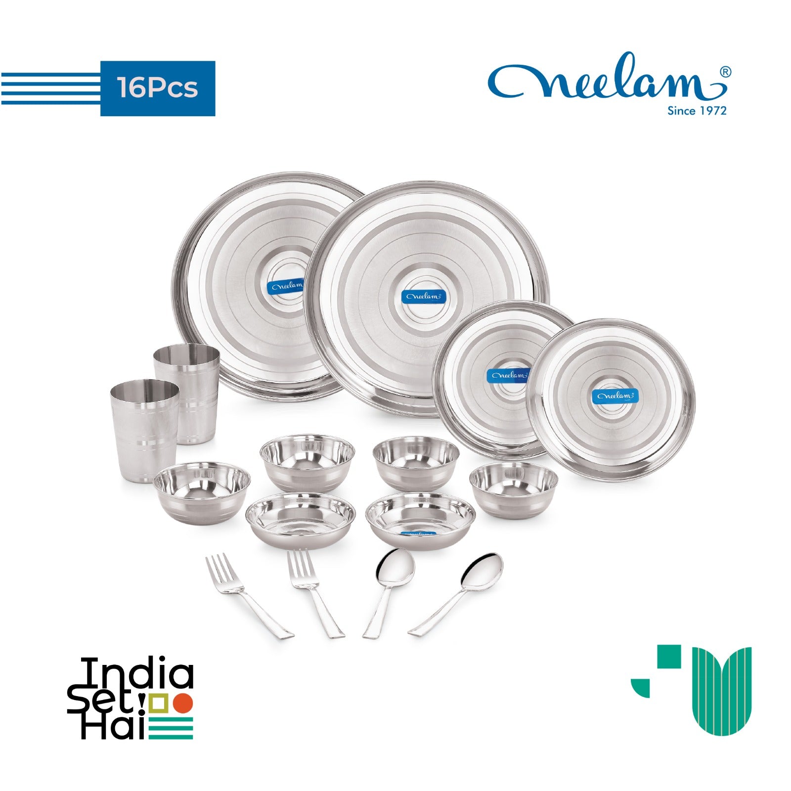 Stainless steel Dinner set of 16 Pcs