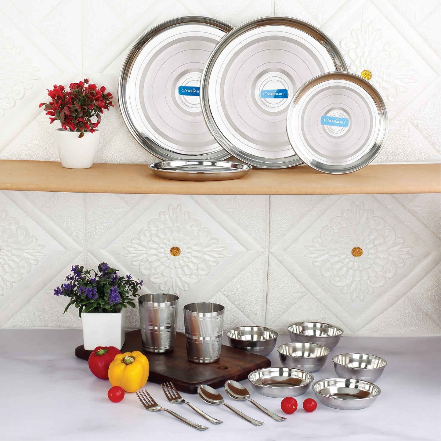 Jodi Dine 16 Pcs Stainless Steel Dinner Set