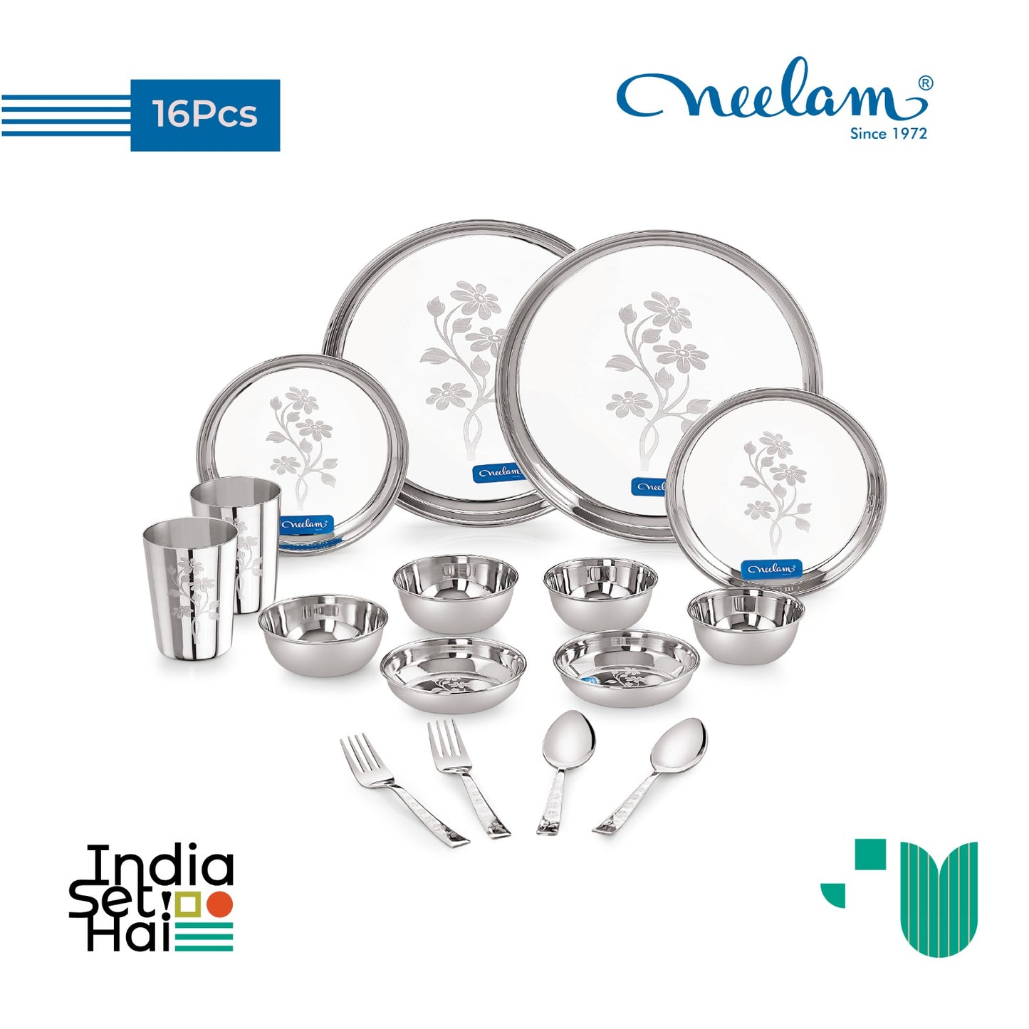 Jodi Dine 16 Pcs Stainless Steel Dinner Set