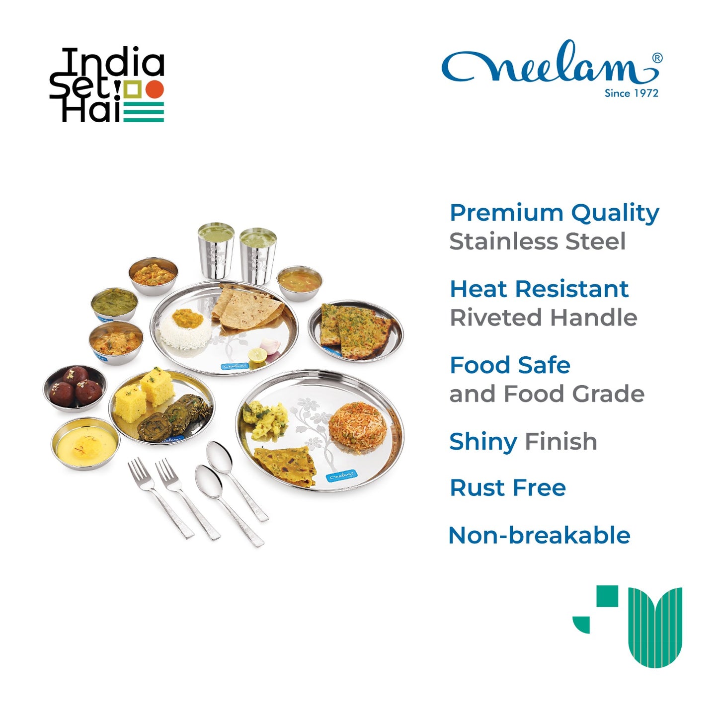 Jodi Dine 16 Pcs Stainless Steel Dinner Set