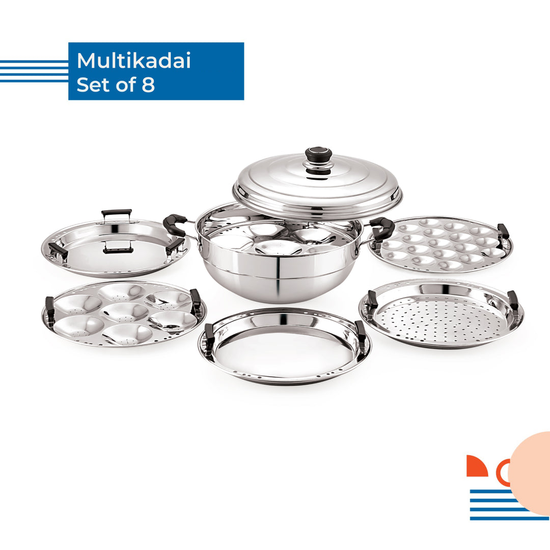 Neelam Stainless Steel Multi Kadai Induction Base