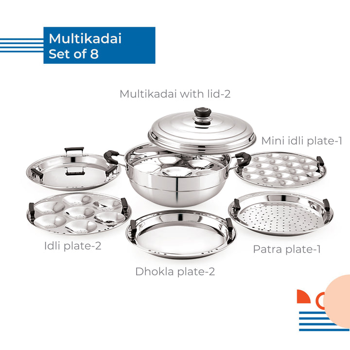 Neelam Stainless Steel Multi Kadai Induction Base