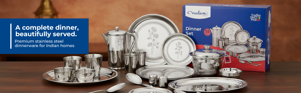 My Family Dine & Cook 36 Pcs Stainless Steel Dinner Set