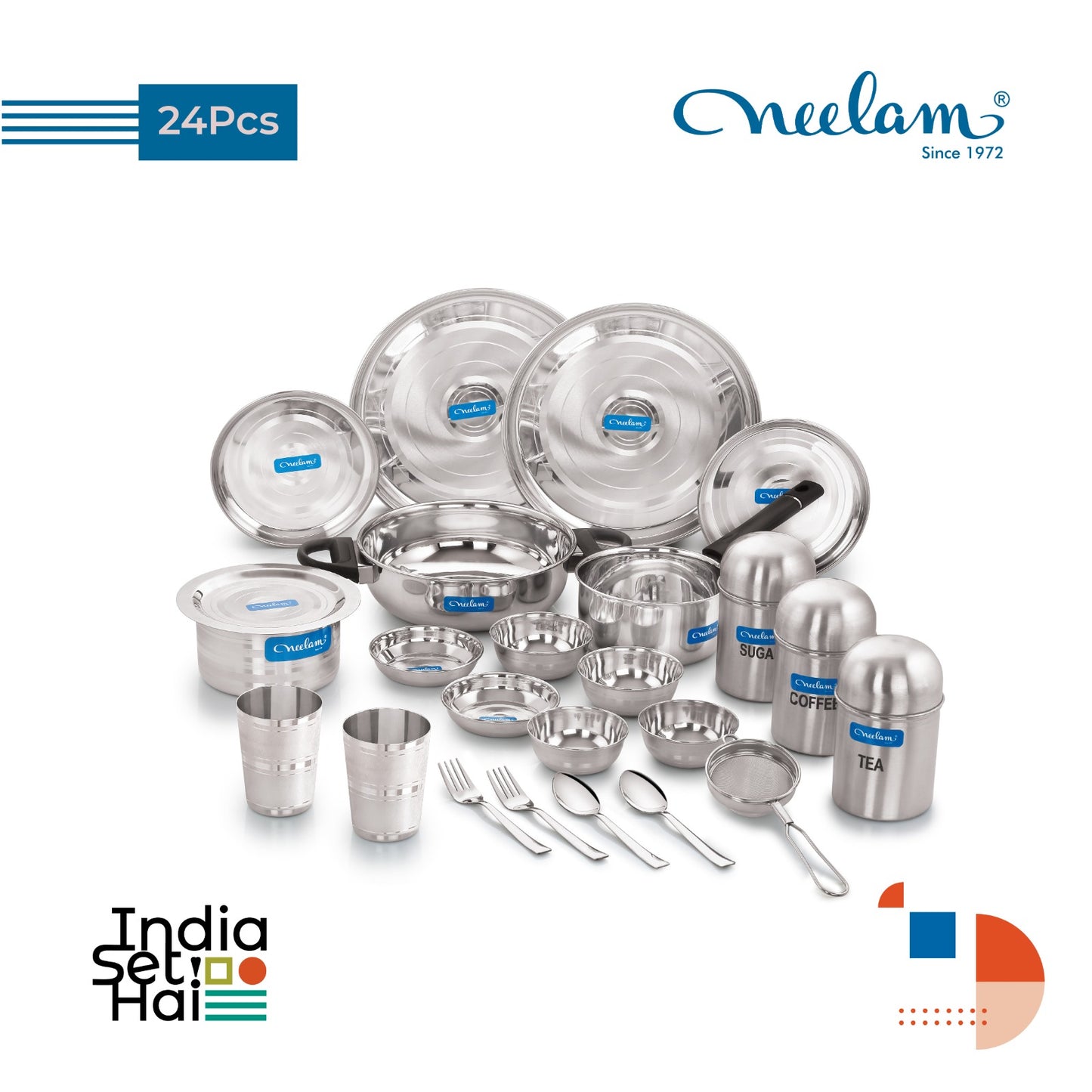 Jodi Dine & Cook 24 Pcs Stainless Steel Dinner Set