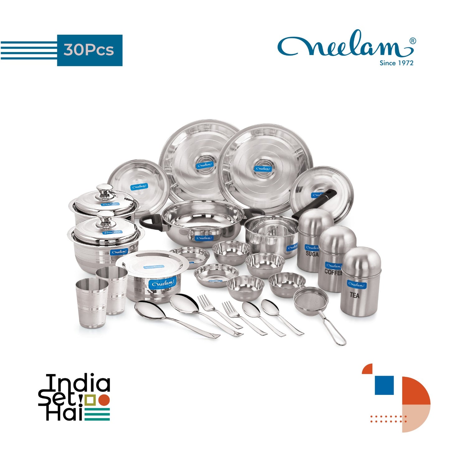 Stainless steel Dinner set of 30 Pcs