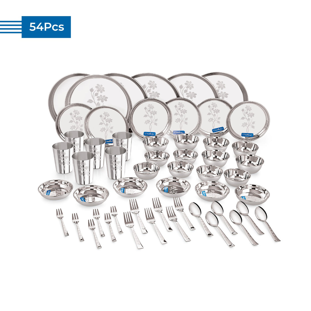 Stainless steel Dinner set of 54 Pcs