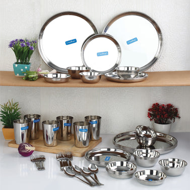 Naaptol steel dinner clearance set