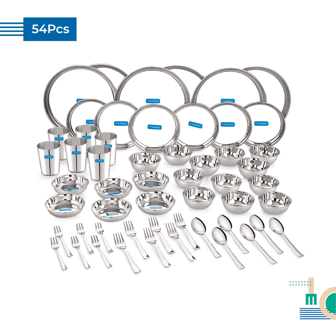 Stainless steel Dinner set of 54 Pcs