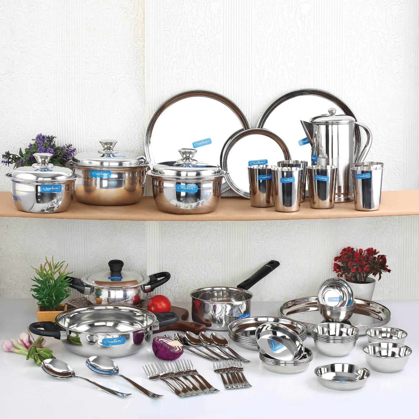 Stainless steel Dinner set of 64 Pcs