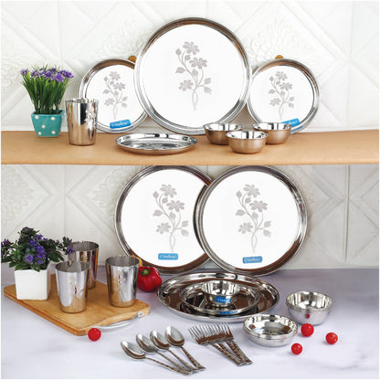 My Family Dine 32 Pcs Stainless Steel Dinner Set