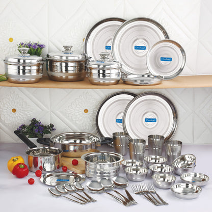 My Family Dine, Cook & Serve 45 Pcs Stainless Steel Dinner Set