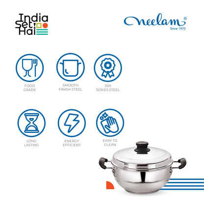 Neelam Stainless Steel Multi Kadai