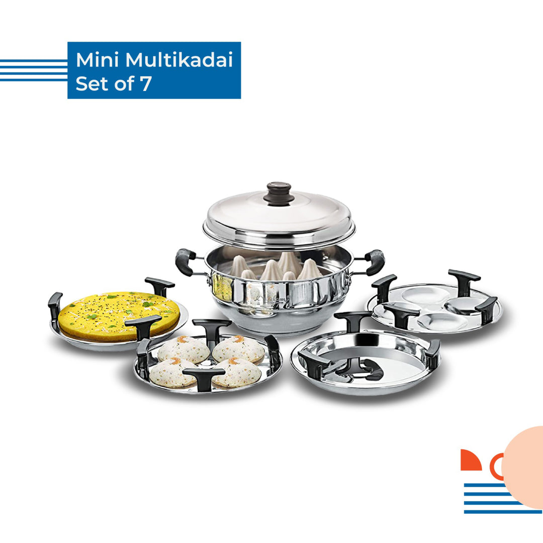 Neelam Stainless Steel Multi Kadai Induction Base