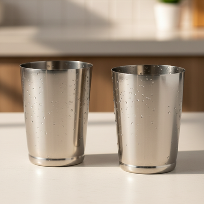 Neelam Stainless Steel Glass Set of 2